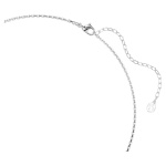 Idyllia necklace Heart with arrow, White, Rhodium plated